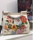 Сумка Dolce & Gabbana Sicily Meadow flowers Print White